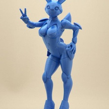 sexy space bunny girl art ragazza coniglietto spazio 3d print model - Mito3D