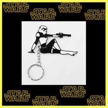 sexy stormtrooper chaveiro a casa stencil anel de chave star wars 3d print model - Mito3D