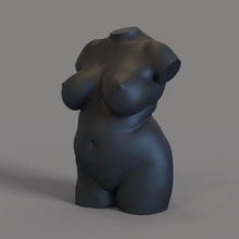 sexy péage femme torse bougie 3d print model - Mito3D