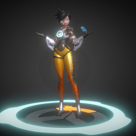 sexy tracer game overwatch's figure video games 3D print model - Mito3D