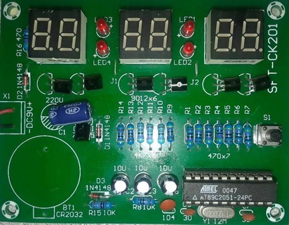 sft-ck201 digital 6 segment clock enclosure electronics 3d print model - Mito3D