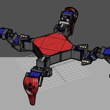 sg90 servo quadruped frame mode b gadget spider robots robotics robot nodemcu mini first arduino 3d print model - Mito3D