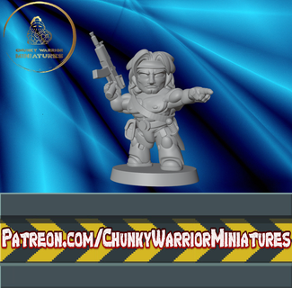 sgt kaine spazio marino umano impero sergente giungla combattente dnd wargaming gioco guerra sci fi 3d print model - Mito3D