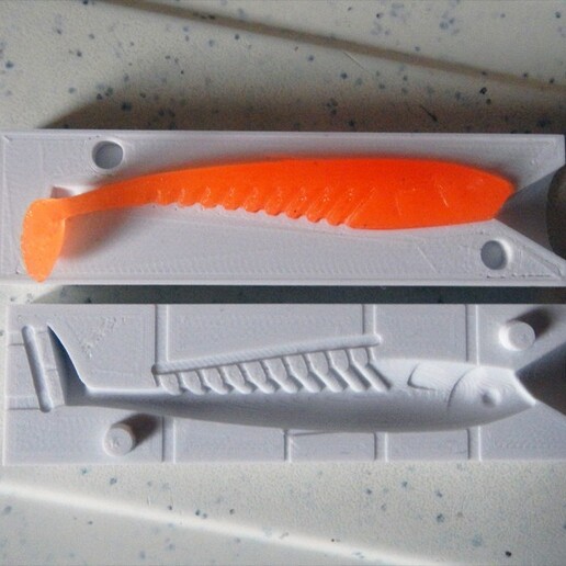 Shad Schimmel 75mm locken Angeln Fisch 3D print model - Mito3D