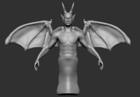 shadow demon Game board game mini zbrush miniature token tabletop dnd pre-supported supported pre lychee abyss abyssal 3d print model - Mito3D