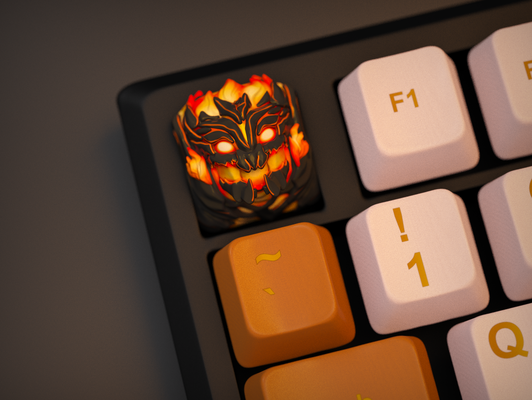 schatten teufel arcana handwerker tastenkappe kunst dota 2 spiel bildhauerei 3d modell mechanisch tastatur 3d print model - Mito3D