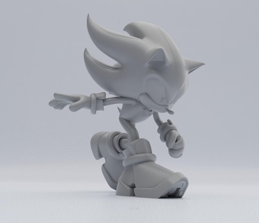 shadow hedgehog 3d print Art sonic enemy black character fantasy printed resin figure toy figurine games toys 3dprint miniatures figurines 3d print model - Mito3D