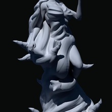 gölge Hanım sanat yaratıklar cadı terör kafatasları sihirli kız büyülü Bayan korku kızlar kadın figürü fantezi dungeons dragons karanlık d&d karakter kaos hayvan 3d print model - Mito3D