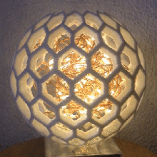 shadow light lamp art lamp light print sphere voronoi lighting design decor decoration  house art