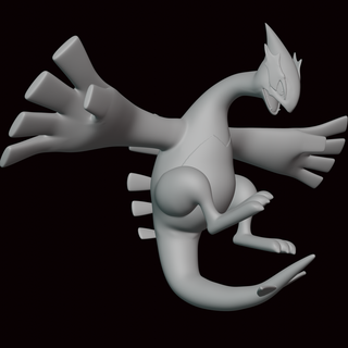sombra Lugia pokemon figura estatua videojuego videojuegos miniatura escultura arte fan figurilla alma plata 3d print model - Mito3D