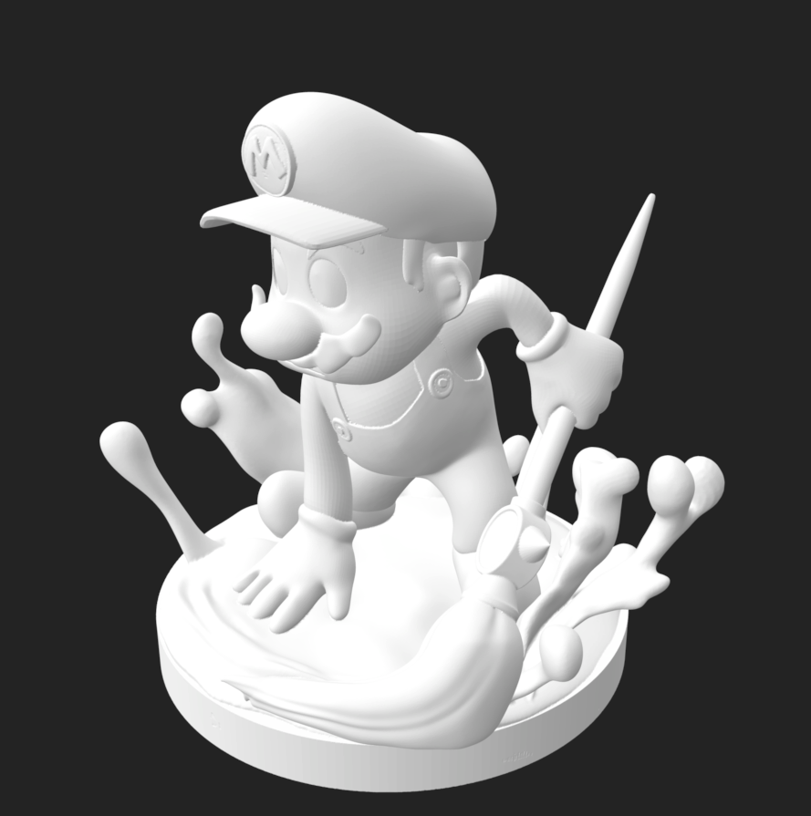 Schatten Mario Sonnenschein Spiel 3D print model - Mito3D