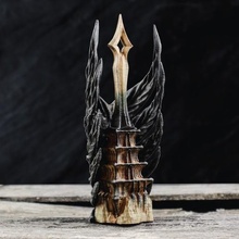 shadow wings tower architecture castle wing ancient citadel raven eagle god mighty building toy figure collectible lord rings art sculpture skull column war knight battle wizard magic power dark 3d print model - Mito3D