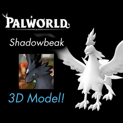 bico sombra 3d modelo palworld amigo mundo jogos pokémon xbox 3d print model - Mito3D