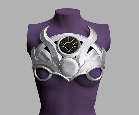 shadowheart pectoral plaque arrière mode vidéo jeux porte elfe donjons donjon dragons dragon dnd bg3 ceinture boucle baldur 39 coeur ombre cosplay costume armure médiéval 3d print model - Mito3D