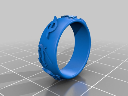 caçadores sombras anel joalheria argolas 3d print model - Mito3D