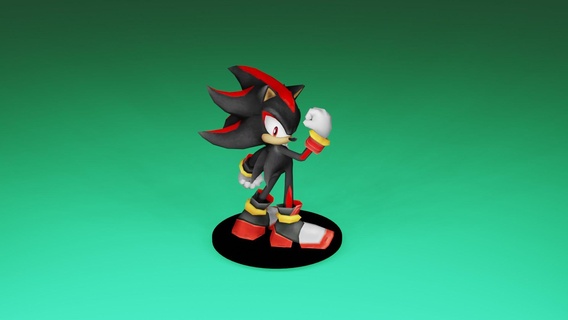sombra Sonic sega 3d print model - Mito3D
