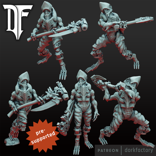 Schattenraum Blutsuchende Achsen Drukhari Hexen wytches dar Eldar 3D print model - Mito3D