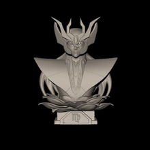 doute Vierge buste art objets collection zodiaque chevaliers sait seiya casque 3d print model - Mito3D