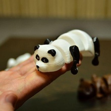 traballante panda orso print in place polare Marrone giocattolo articolato flessibile animale cartone animato 3d print model - Mito3D