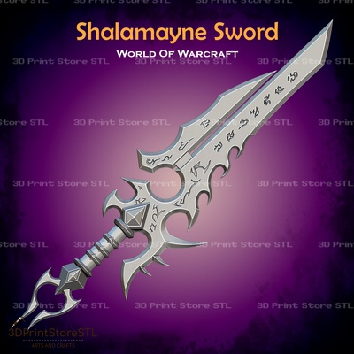 shalamyne épée cosplay monde of warcraft stl fichier 3d impression modèle mode liche roi sensationnel arthas orc chevalier accessoires halloween armure anduin wrynn jeux jouets 3d print model - Mito3D