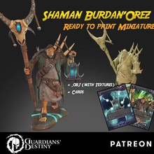 shaman ogre burdan'orez game character fantasy medieval orc monster creature dungeonsanddragons tabletop warcraft elderscrolls warhammer 3d print model - Mito3D
