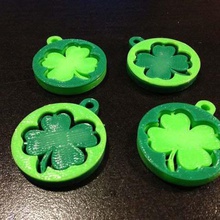 trevo chaveiros de missangas jóias as tags st patricks pingente sorte chave (tags) chaveiro irlandês 3d print model - Mito3D