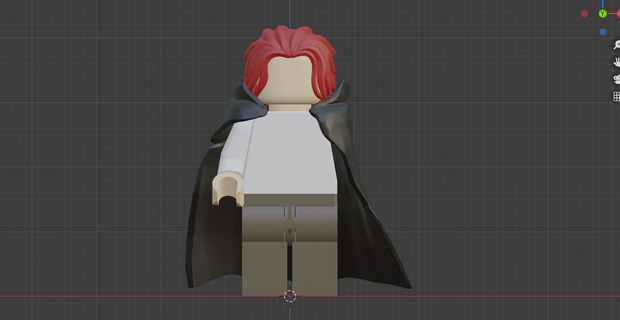 shanks lego compatible onepiece red hair red-haired haired yonko 3d print model - Mito3D