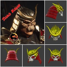Shao Kahn capacete mortal kombat 11 reino terra monarca mk11 mkx mk9 combate mascarar armaduras cosplay escorpião sub novato Saibot 3d print model - Mito3D