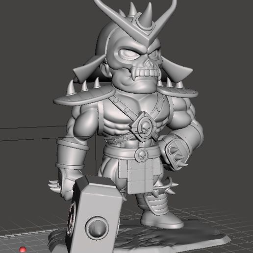 shao Kahn mortal kombat chibi dibujos animados funko escorpiones Raiden 3D print model - Mito3D