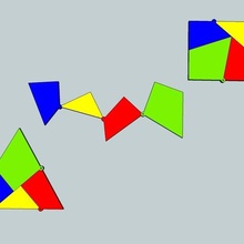 shape shifting geometry triangle square various change math morph transform transformation trick 3d print model - Mito3D