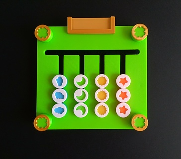 forme tri Jeu couleurs jouet Montessori classification formes compétence défi math art 3d print model - Mito3D