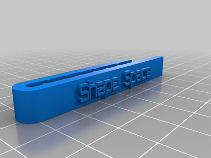 shape space tie clip customized accessories 3d print model - Mito3D