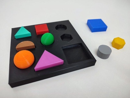 shapes colors 3 Game alzheimer cognitive stimulation parts forms game 3d print model - Mito3D