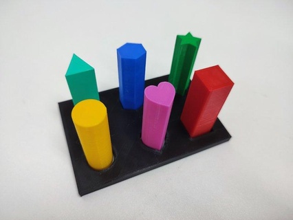 formes couleurs 4 alzheimer cognitif stimulation Couleur codage Jeu 3d print model - Mito3D