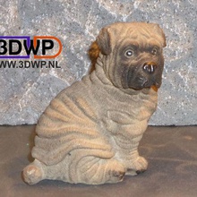 shar pei cucciolo, scultura cane statua di scansione 3d art Scansione Scanner matterform questione forma meshmixer cucciolo la shar-pei sharpei scansioni repliche 3d print model - Mito3D