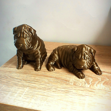 shar pei casa perro a los perros cachorros mascota escultura del de la abajo-a-tierra 3d print model - Mito3D