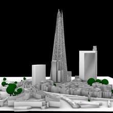 shard architecture theshard 3dbuilding building london urban lonconcity landmark britain renzopiano 3d print model - Mito3D
