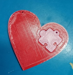 shared heart charms share 3d print model - Mito3D