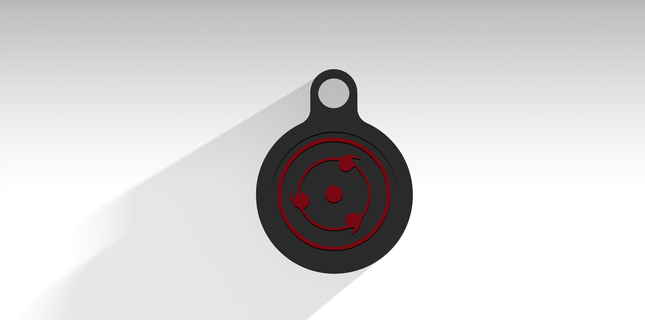 Sharingan 3 Tomoe Schlüsselbund Schlüssel Ring Naruto uchiwa Uchiha 3d print model - Mito3D