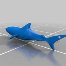 shark art animal keychain 3d print model - Mito3D
