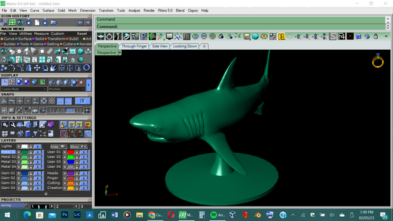 Köpekbalığı hayvan Sanat 3d print model - Mito3D