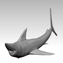 le requin divers animal jouet 3d print model - Mito3D