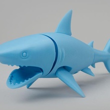 shark - foldable 4d 3d print model - Mito3D