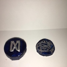 shark art coin cover trinket pocket small 3d print model - Mito3D