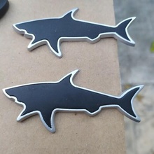 shark badge badges cars logos brand paul nd 3d print model - Mito3D