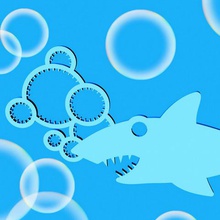 shark bubble wand game 3d print model - Mito3D