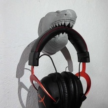 shark coat rack art support hearing aids basis 3d print model - Mito3D