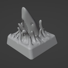 shark coming water keycap art animal 3d print model - Mito3D