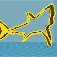 shark cookie cutter strumento animale animali 3d print model - Mito3D