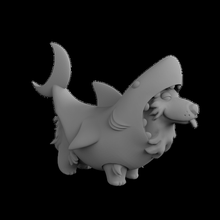 shark dog 3d print model - Mito3D